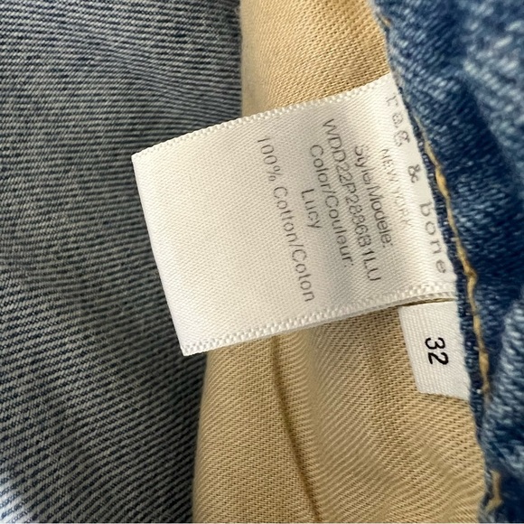 Rag & Bone Womens Alex High Rise Straight Leg Button Fly Jeans Size 32 - Picture 7 of 12